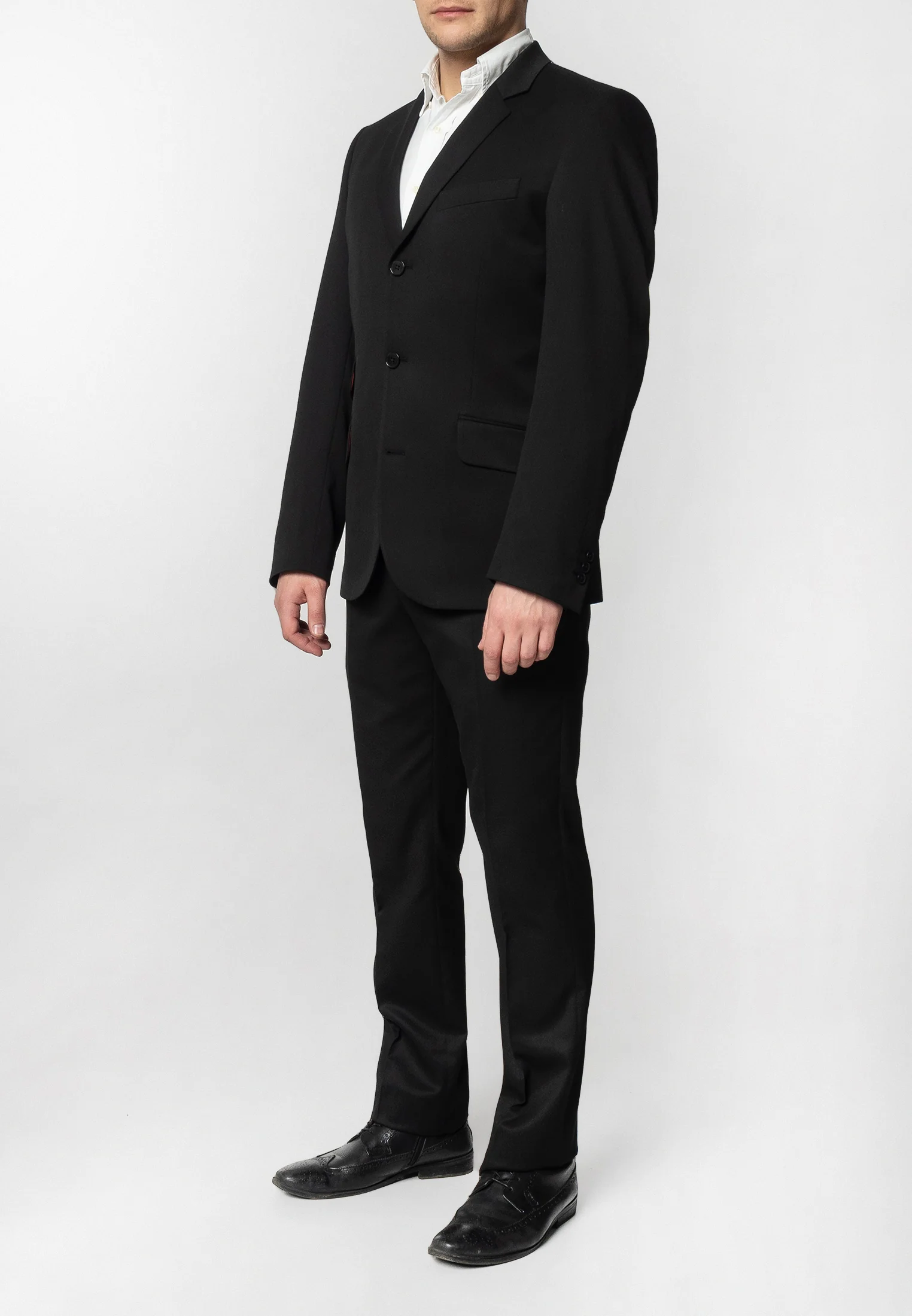 Plain Black Suit Jacket - Image 3