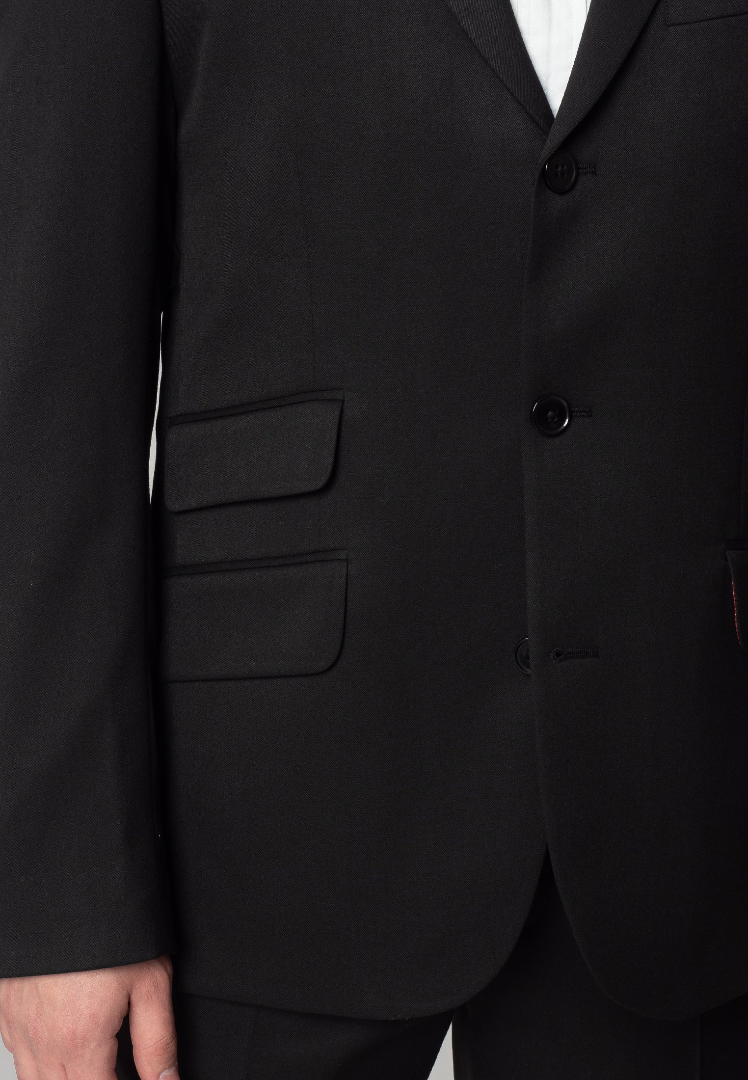 Plain Black Suit Jacket - Image 5